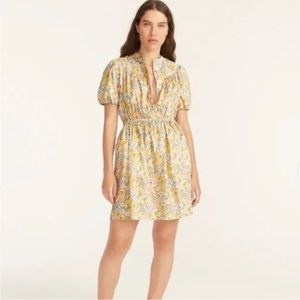 J.Crew Puff-Sleeve Shirtdress in Liberty Elysian Day Floral